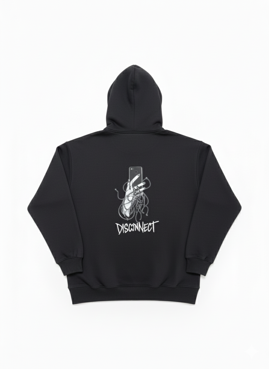 DISCONNECT GREY HOODIE