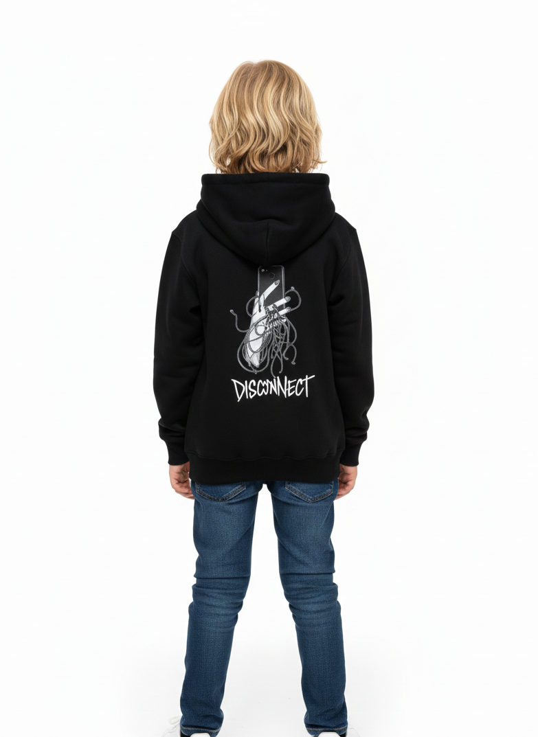 DISCONNECT BLACK HOODIE
