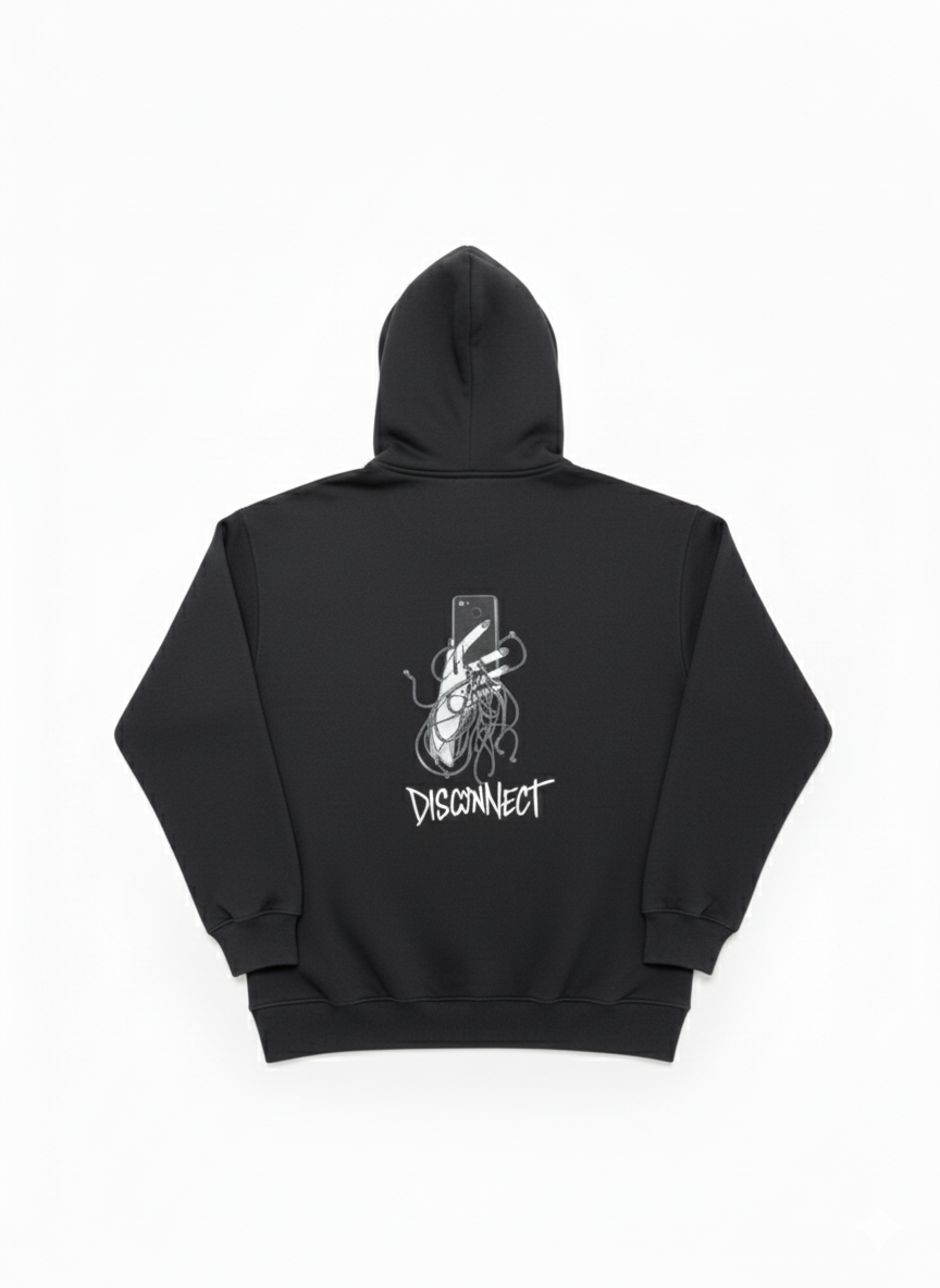 DISCONNECT GREY HOODIE